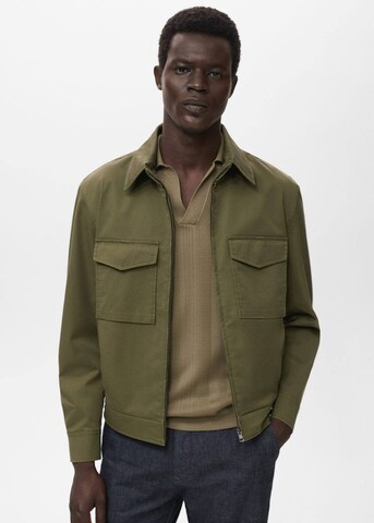 MANGO MAN Between-Season Jacket 'Curano' in Green: front