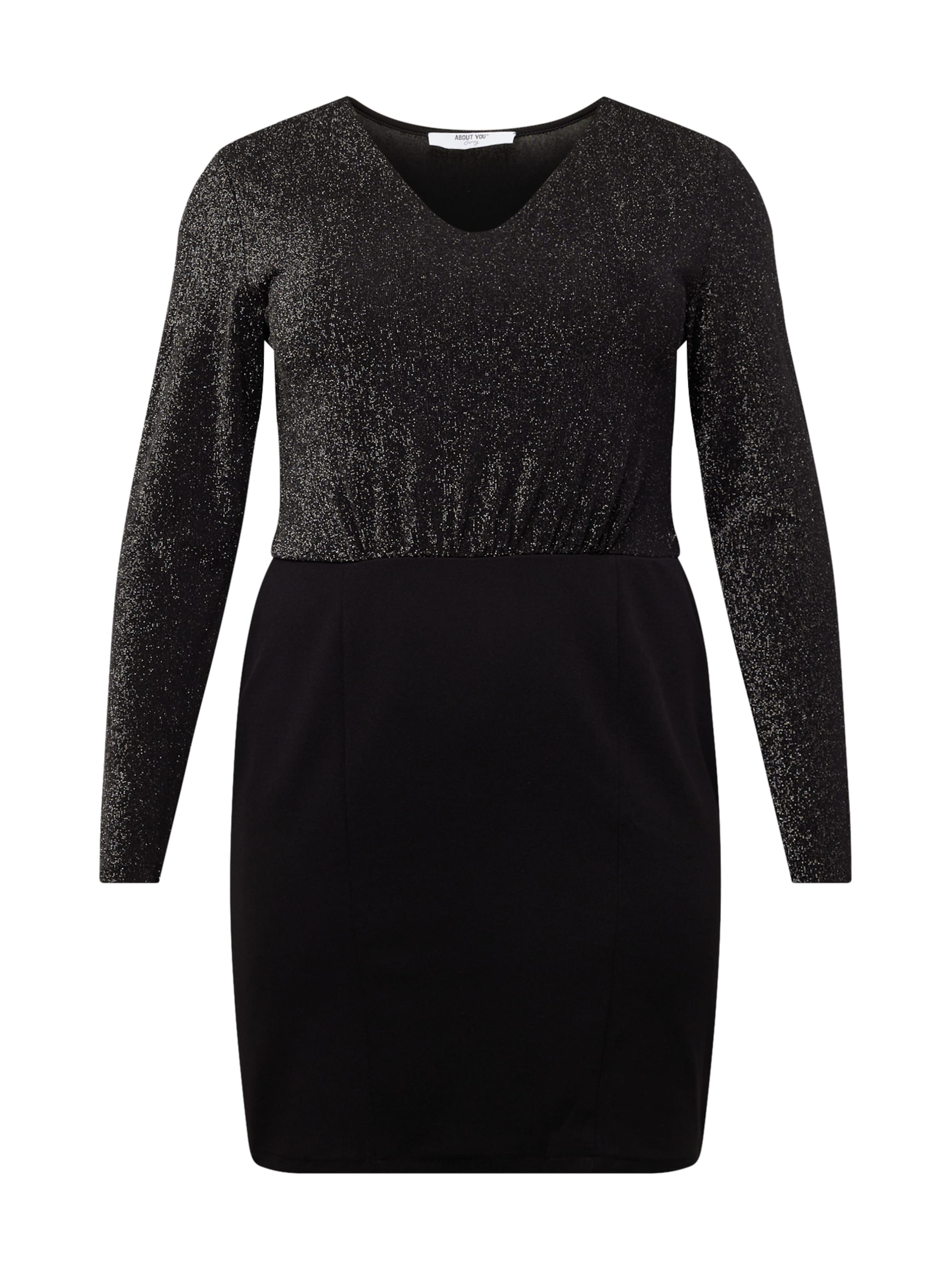 juoda ABOUT YOU Curvy Suknelė 'Felicia': priekis