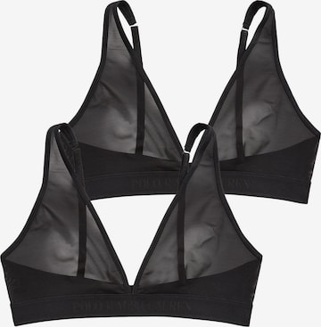 Soutien-gorge ' Unlined Plunge Bra - Mesh ' Polo Ralph Lauren en noir : devant