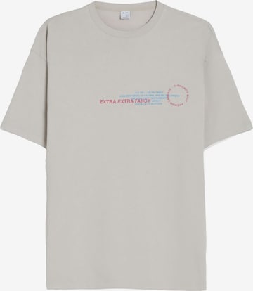 Bershka Тениска в сиво: отпред
