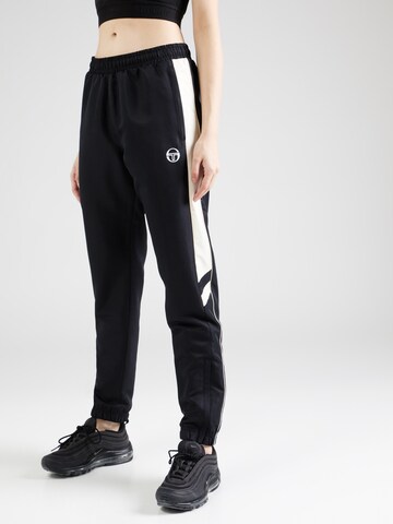 Sergio Tacchini Regular Workout Pants 'ALETTONE' in Black: front