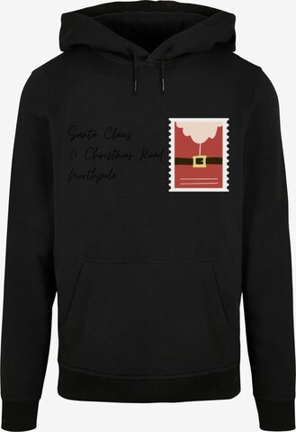 F4NT4STIC Sweatshirt 'Santa Letter Weihnachten' in Zwart: voorkant