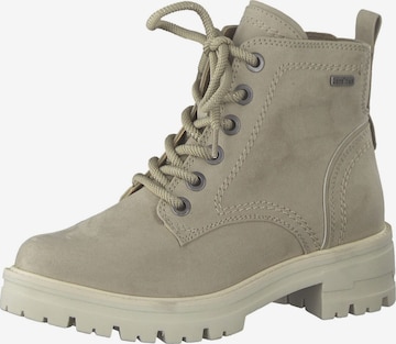 JANA Lace-Up Ankle Boots in Beige: front