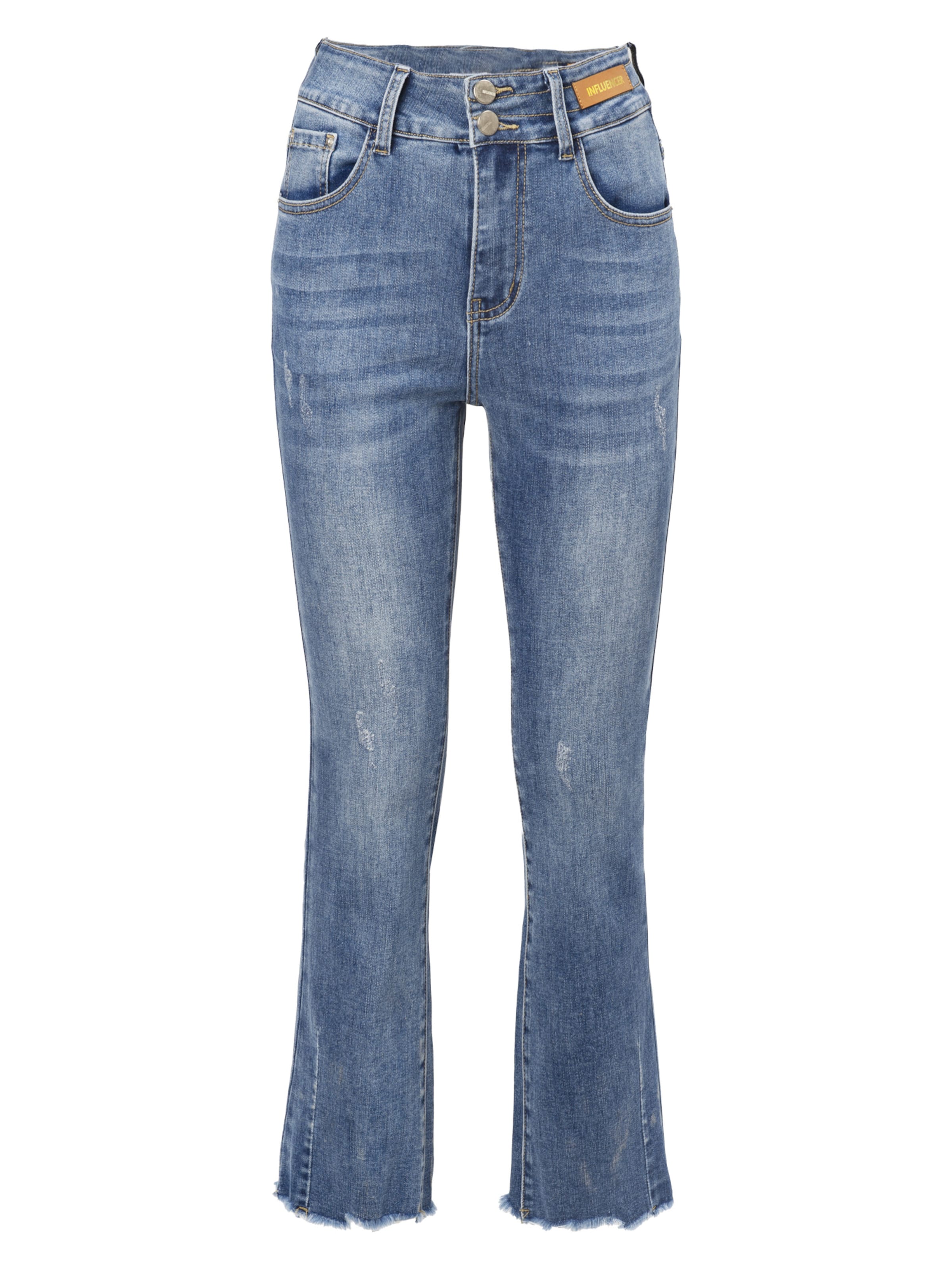 Influencer Slimfit Jeans in Blauw: voorkant