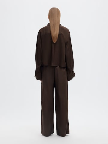 SELECTED Wide leg Trousers in Brown
