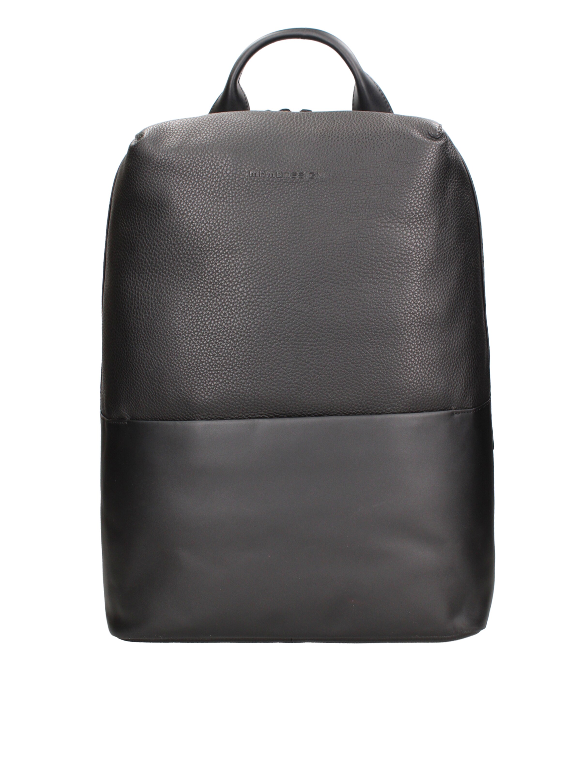 Zaino 'Zaino Momo Design Vera Pelle - Chiusura Zip 34x22x16,5 cm' di Momo Design in nero: frontale