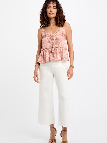 Morgan Wide Leg Jeans '252-POPPY' in Weiß: Vorderseite