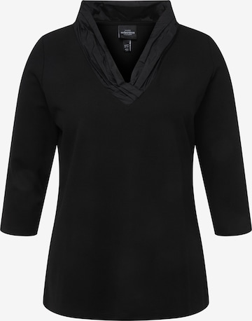 Sweat-shirt Ulla Popken en noir : devant