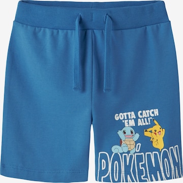 NAME IT Regular Housut 'NMMMO POKEMON' värissä sininen: etupuoli