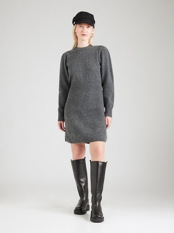VILA Плетена рокля в сиво: отпред