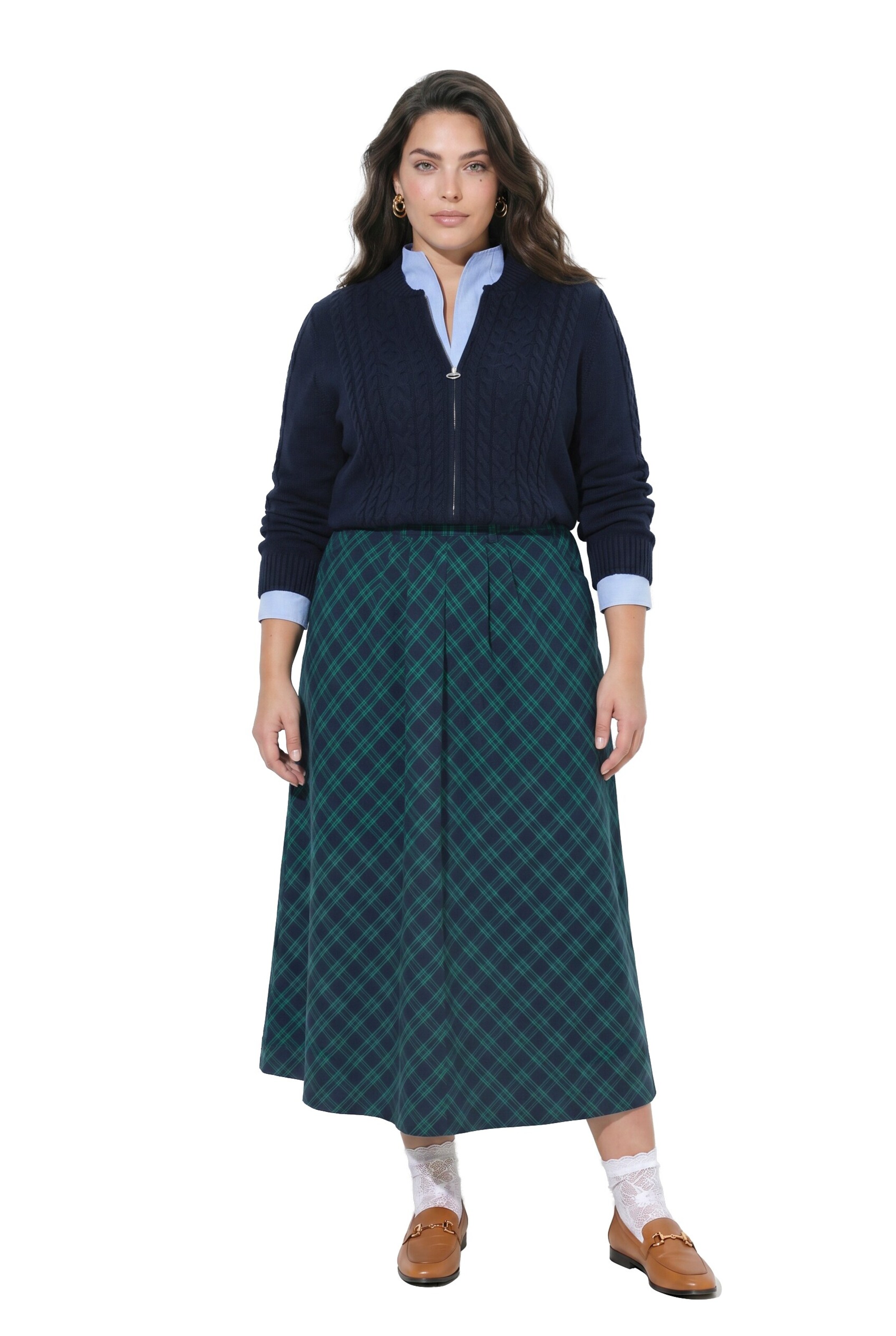Ulla Popken Rok in Blauw