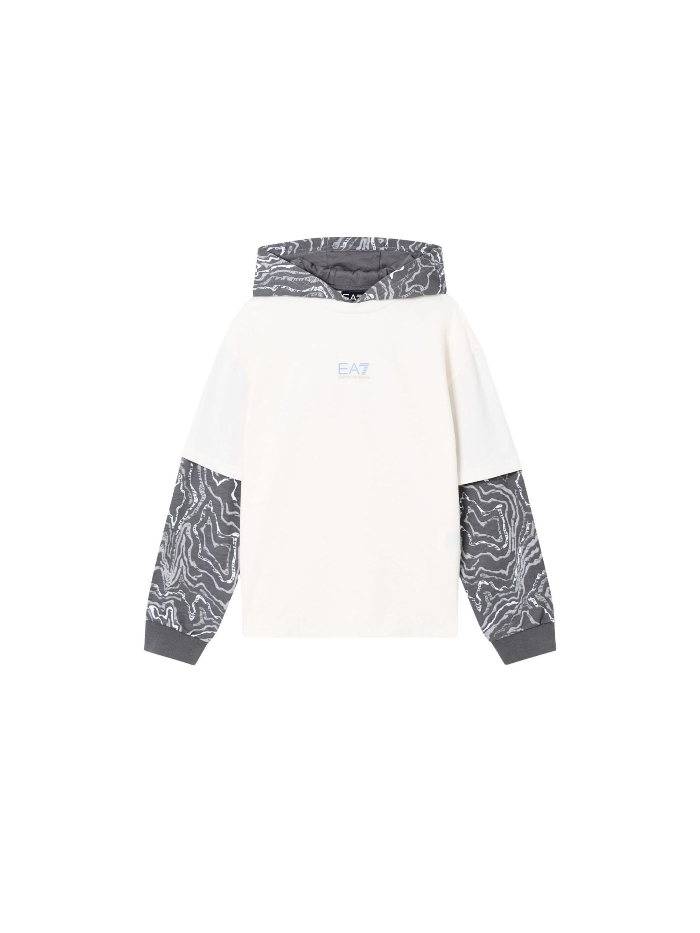 EA7 Emporio Armani - Sudadera 'EA7 EMPORIO ARMANI' en blanco: frente