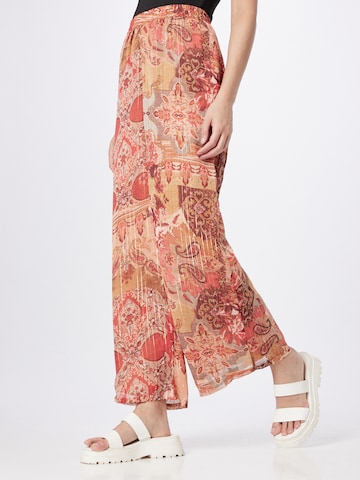 River Island Wide leg Παντελόνι σε πορτοκαλί: μπροστά