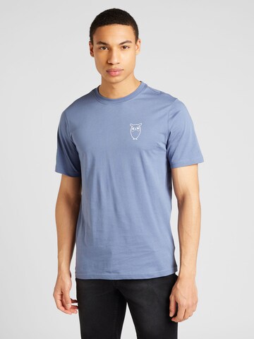 T-Shirt KnowledgeCotton Apparel en bleu : devant