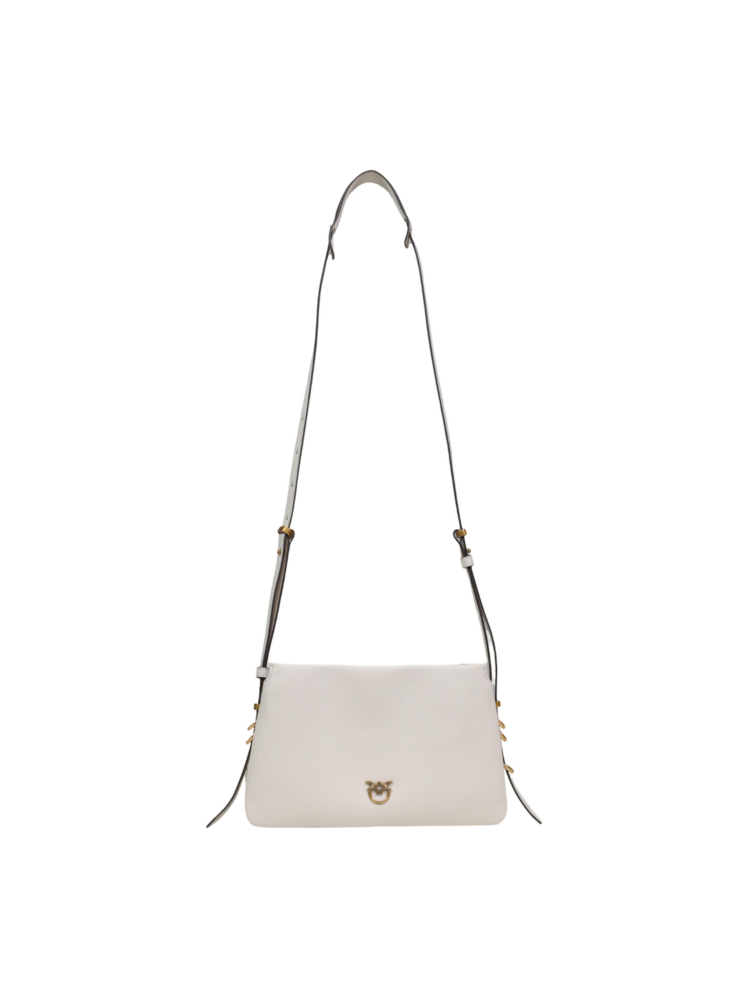 PINKO Axelremsväska 'TRIPLET MINI VITELLO MORBIDO 105883 A0QO' i vit: framsida
