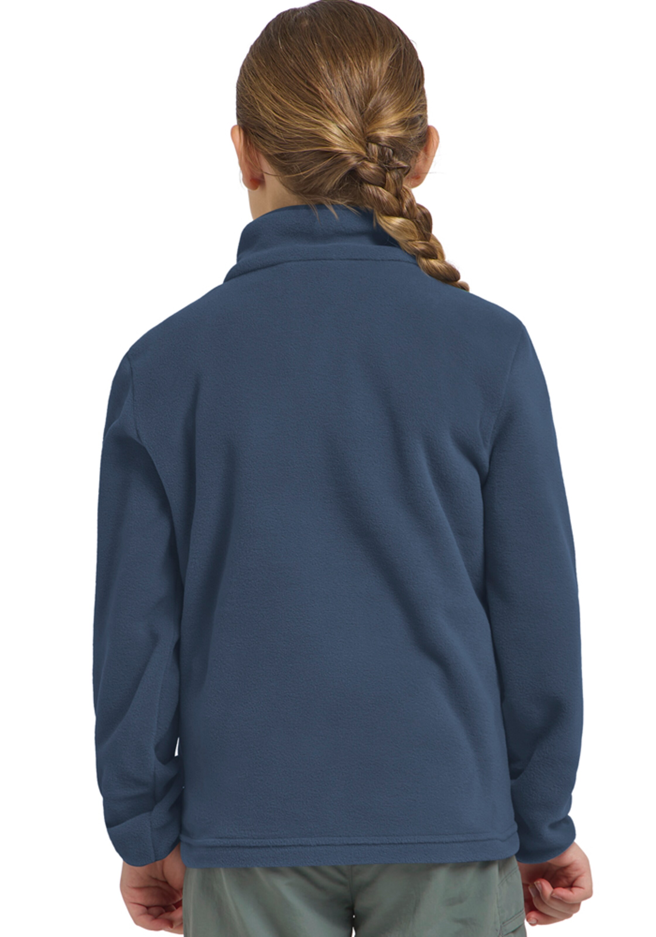 JACK WOLFSKIN Athletic Fleece Jacket in Blue