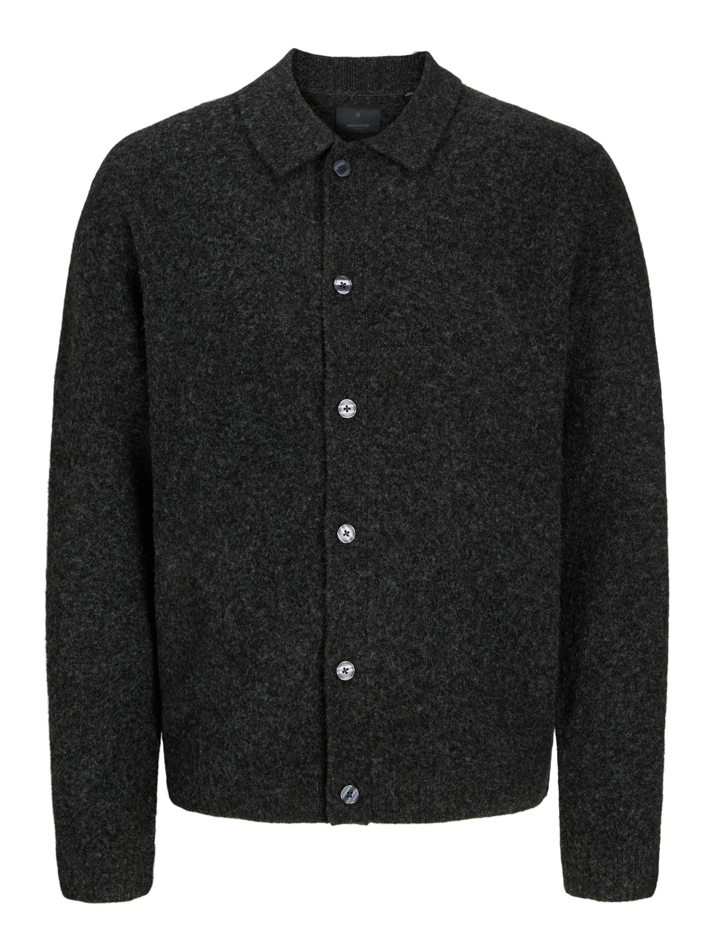 JACK & JONES Gebreid vest in Grijs: voorkant