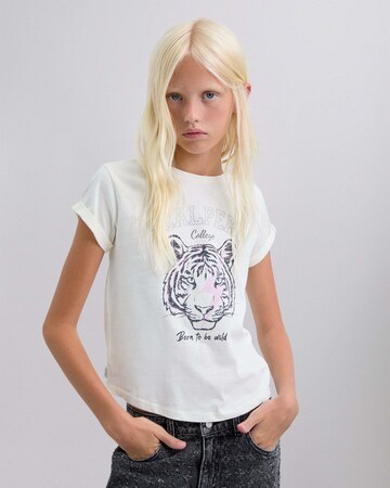 Tricou 'Sctigertee' de la Scalpers pe alb: față