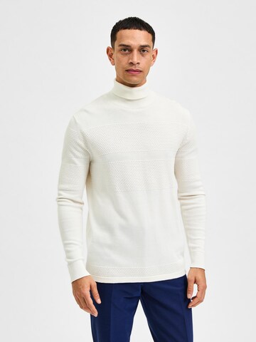 SELECTED HOMME Sweater 'Maine' in White: front