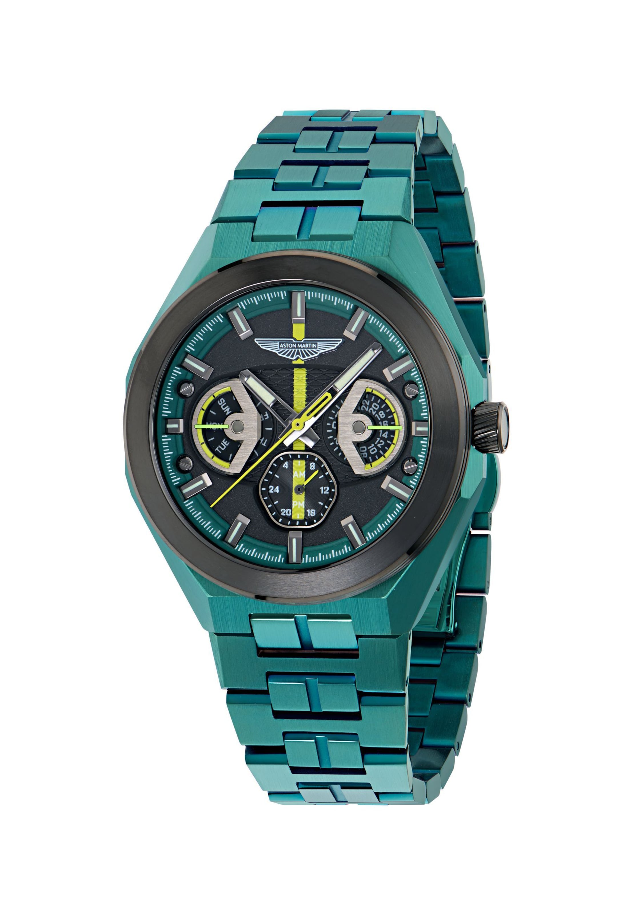 Aston Martin Analoog horloge 'TKS W' in Groen: voorkant
