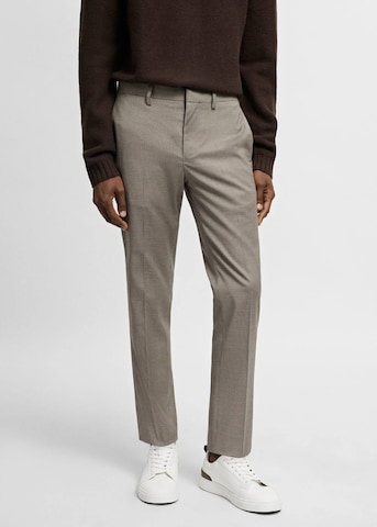 MANGO MAN Regular Pants 'Paris' in Brown: front