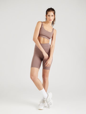 Girlfriend Collective Bustier Sports-BH 'ANDY' i brun