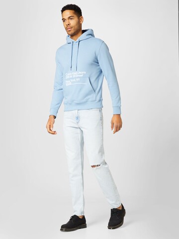 Calvin Klein Jeans Majica 'Address' | modra barva
