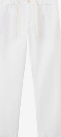 MANGO MAN Pleat-Front Pants 'Romelino' in White: front