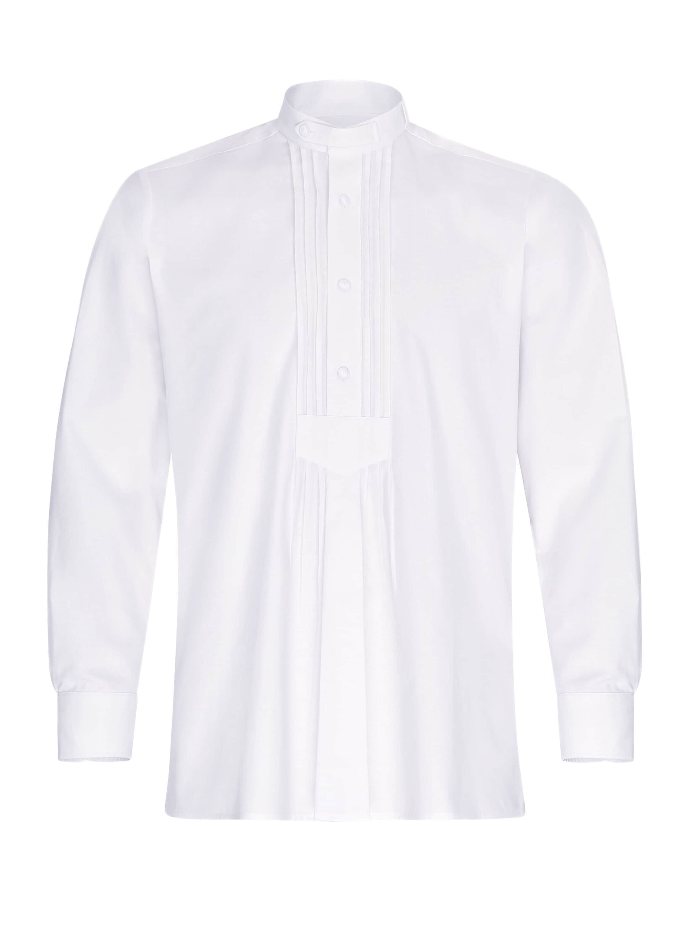 Aumühle Regular Fit Trachtenhemd 'Alfred' in Weiß: Vorderseite