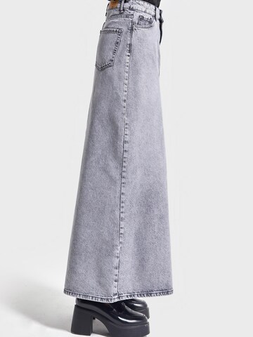 IT'S BASIC Skirt 'Maxi Denim Skirt' in Grey