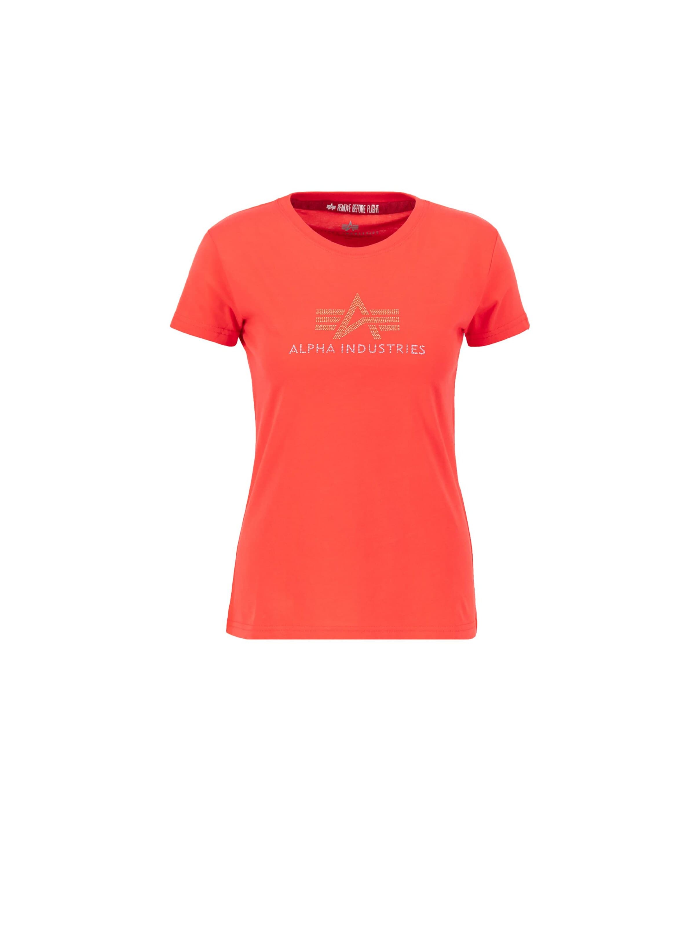 ALPHA INDUSTRIES Shirt 'Crystal' in Red: front