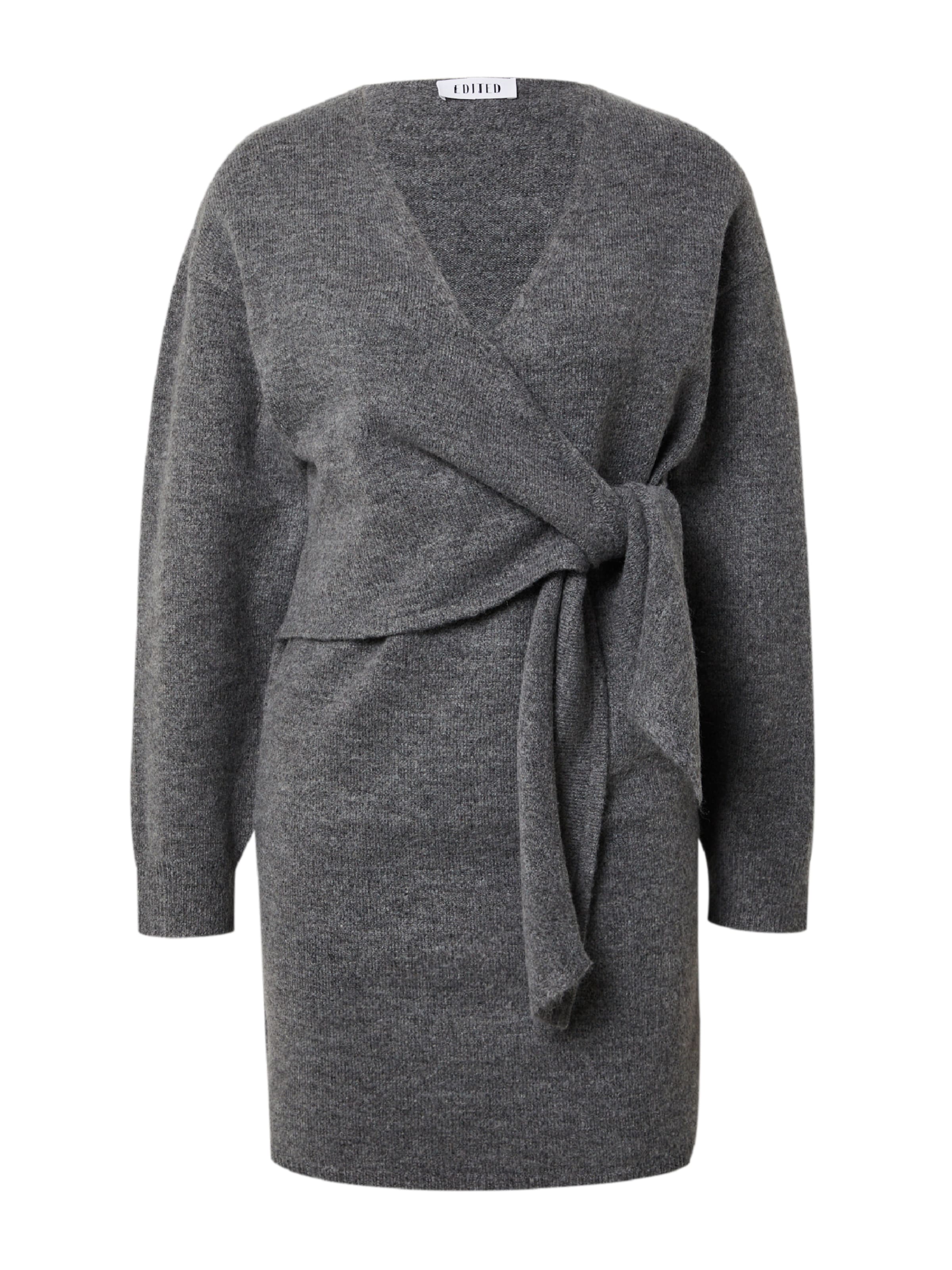 EDITED Šaty 'Loran' - Sivá: predná strana