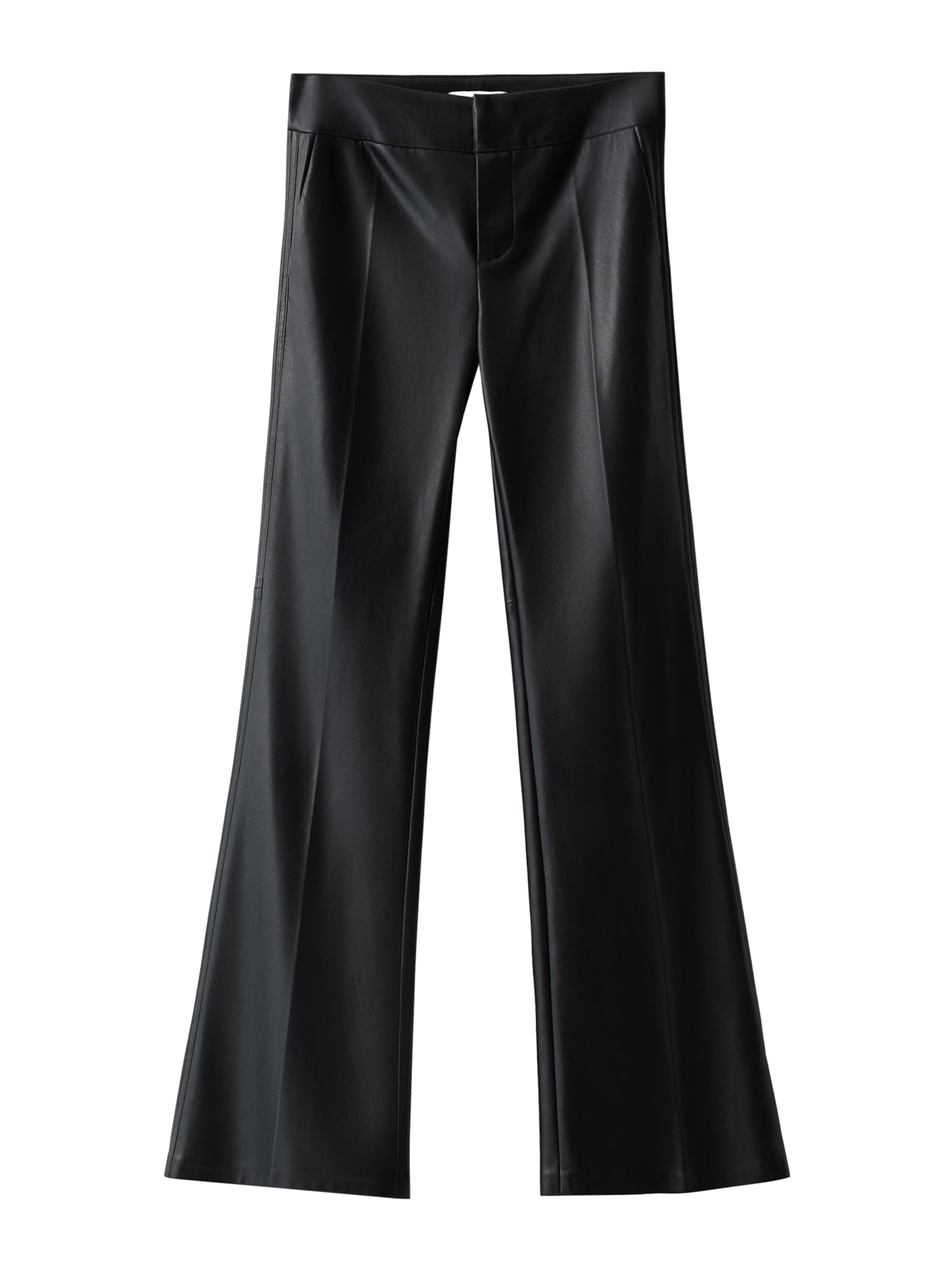 Pantaloni cu dungă Bershka pe negru, Vizualizare produs