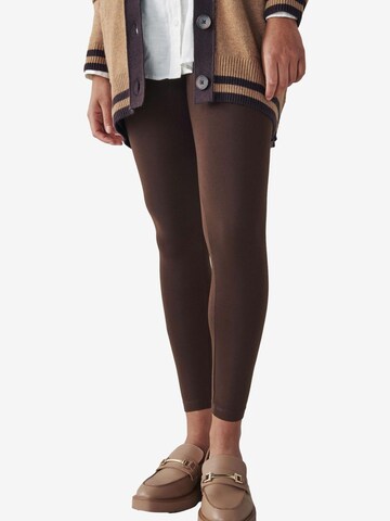 Next Skinny Leggings in Brown: front