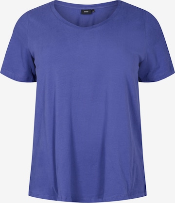 Zizzi Shirt in Blauw: voorkant