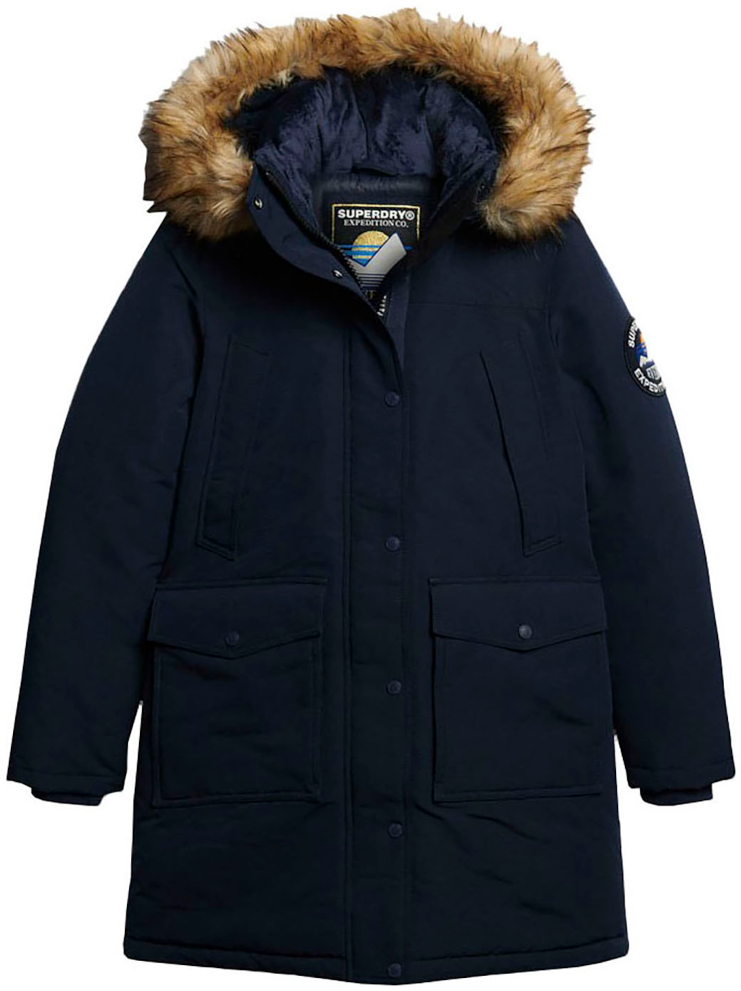 Superdry Winterparka 'Everest' in Blau: Vorderseite