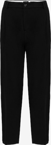 Antioch Normální Kalhoty se sklady v pase – černá: přední strana