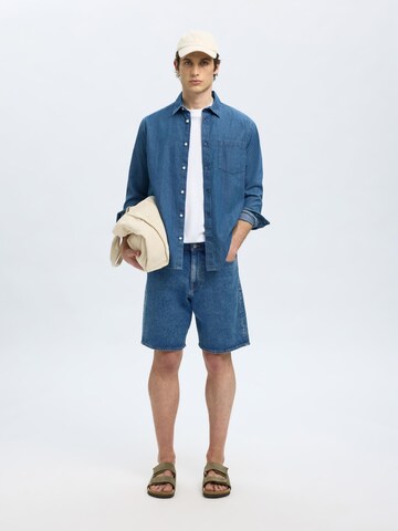 Regular Jean SELECTED en bleu