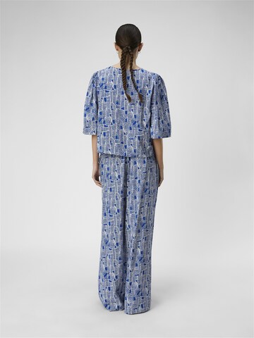 OBJECT Wide leg Trousers 'DAYA' in Blue