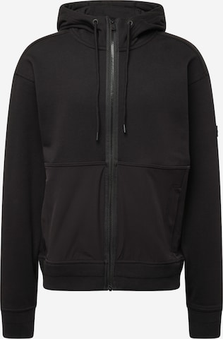 BOSS Orange Sweatjacke 'Zebridhood' in Schwarz: predná strana