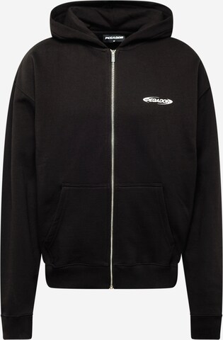 Pegador Zip-Up Hoodie 'CRAIL' in Black: front