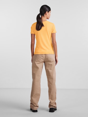 PIECES - Camisa 'NICCA' em laranja