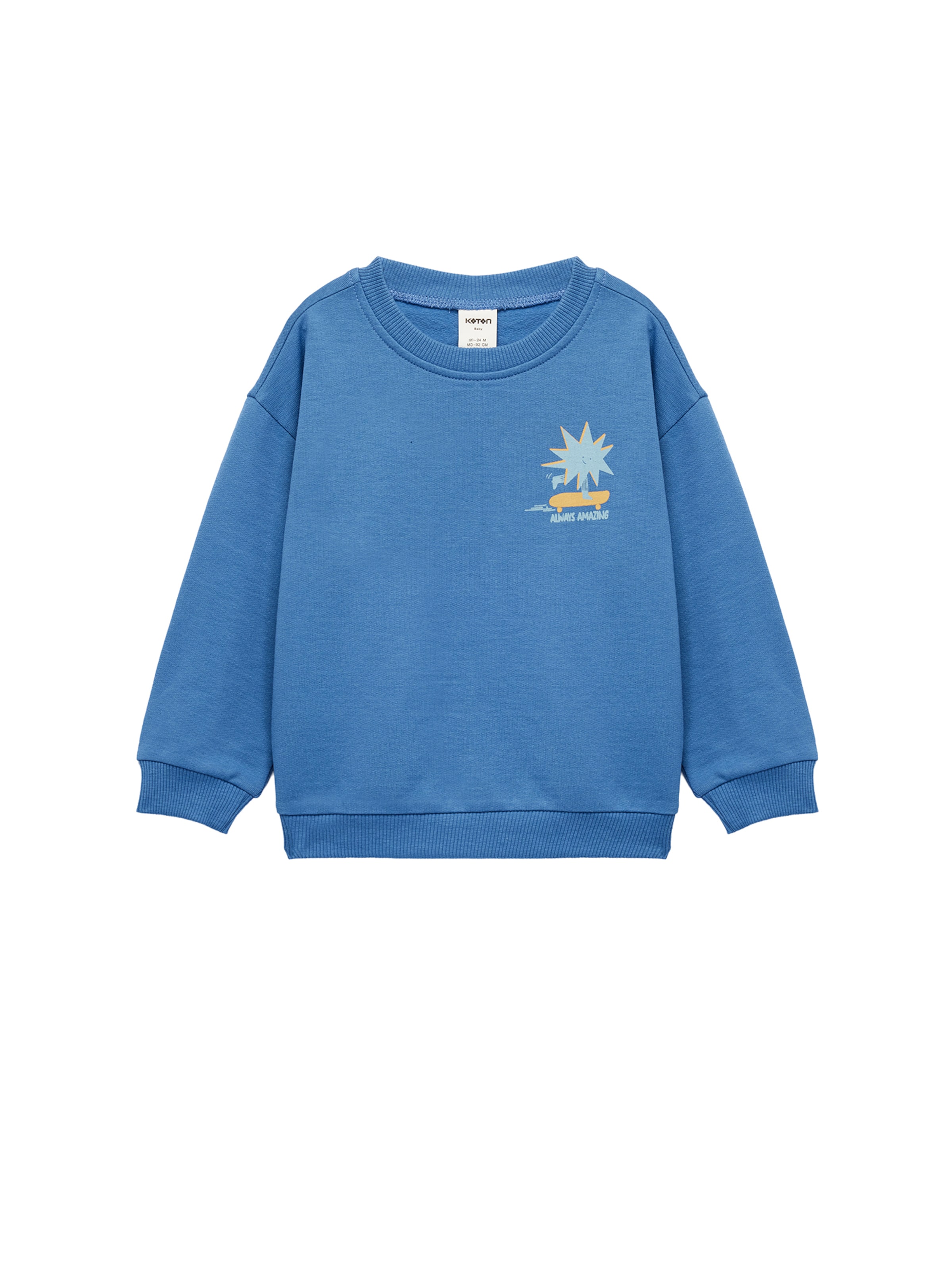Koton Sweatshirt in Blauw: voorkant