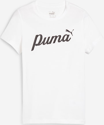 PUMA Majica 'ESS' | bela barva: sprednja stran