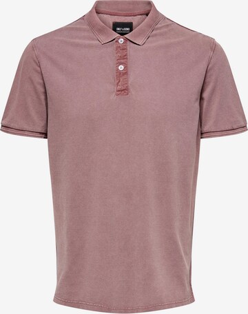 Only & Sons Poloshirt 'Travis' in Pink: predná strana