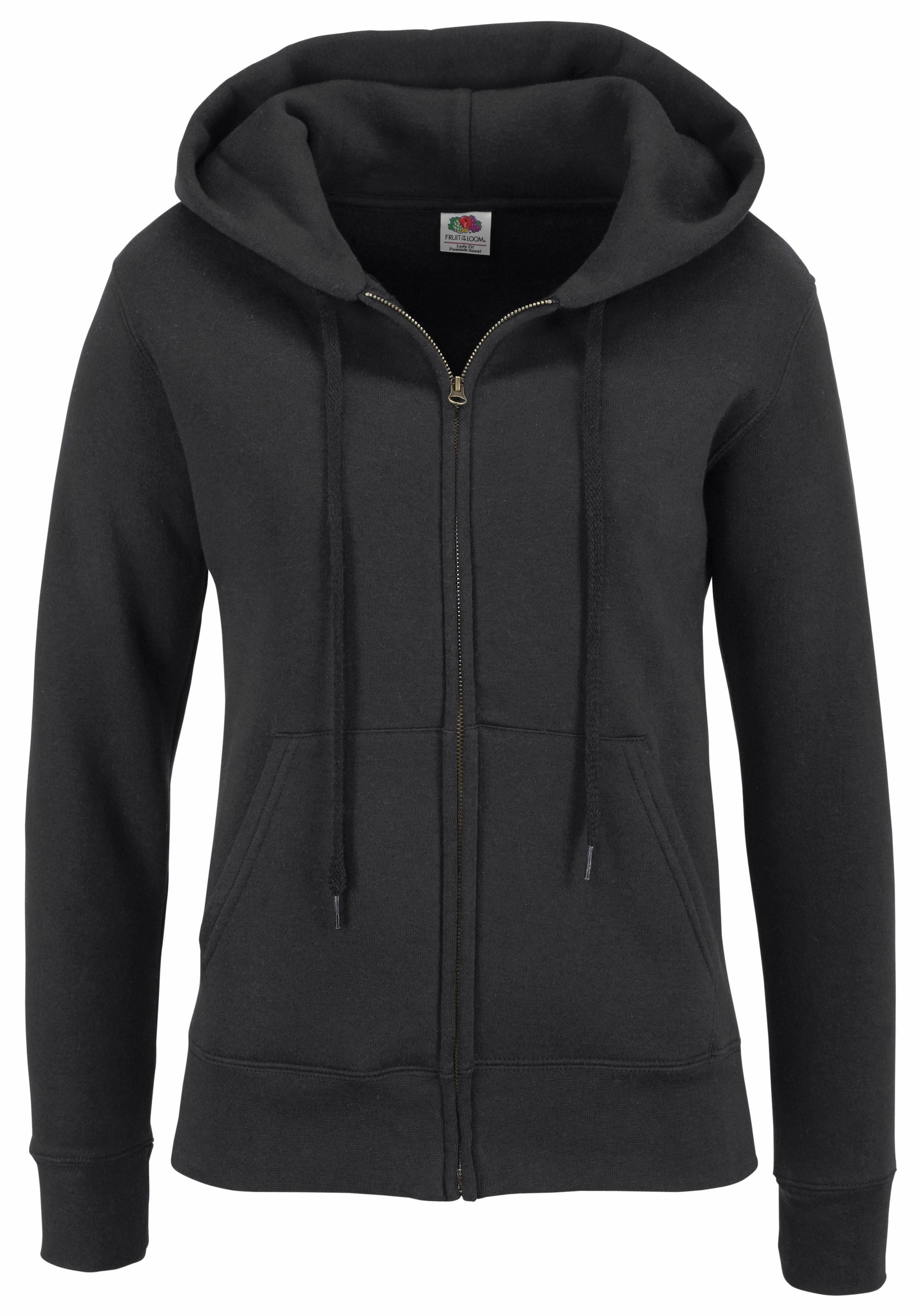 Fruit of the loom black zip up hoodie sale