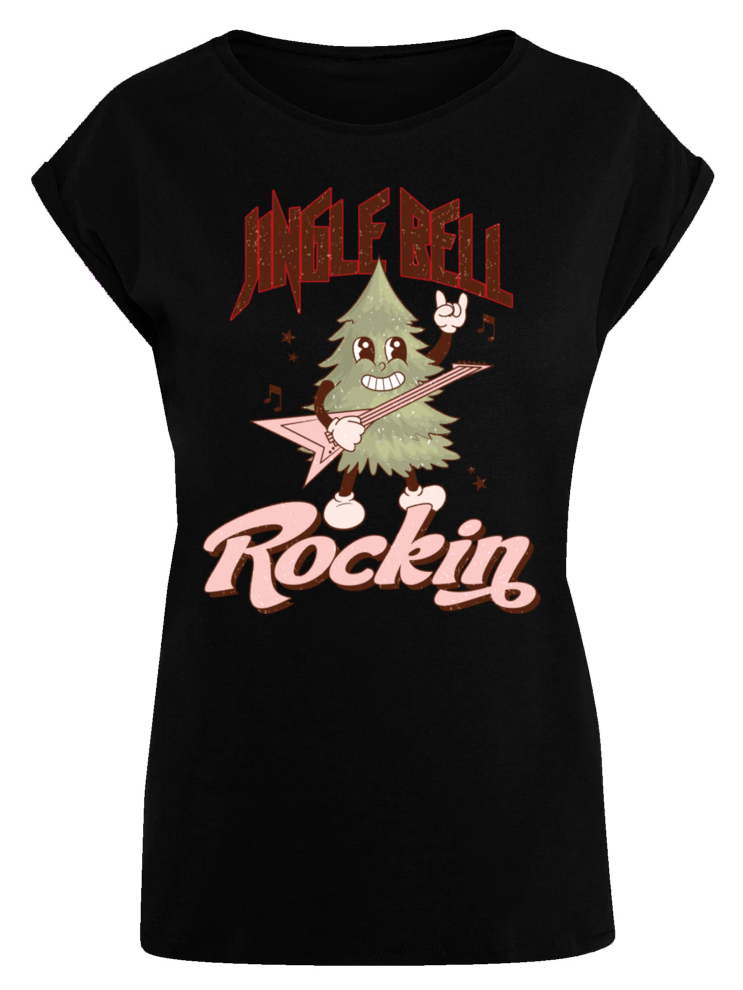 T-shirt 'Jingle Bell Rocking Christmas Tree' F4NT4STIC en noir : devant