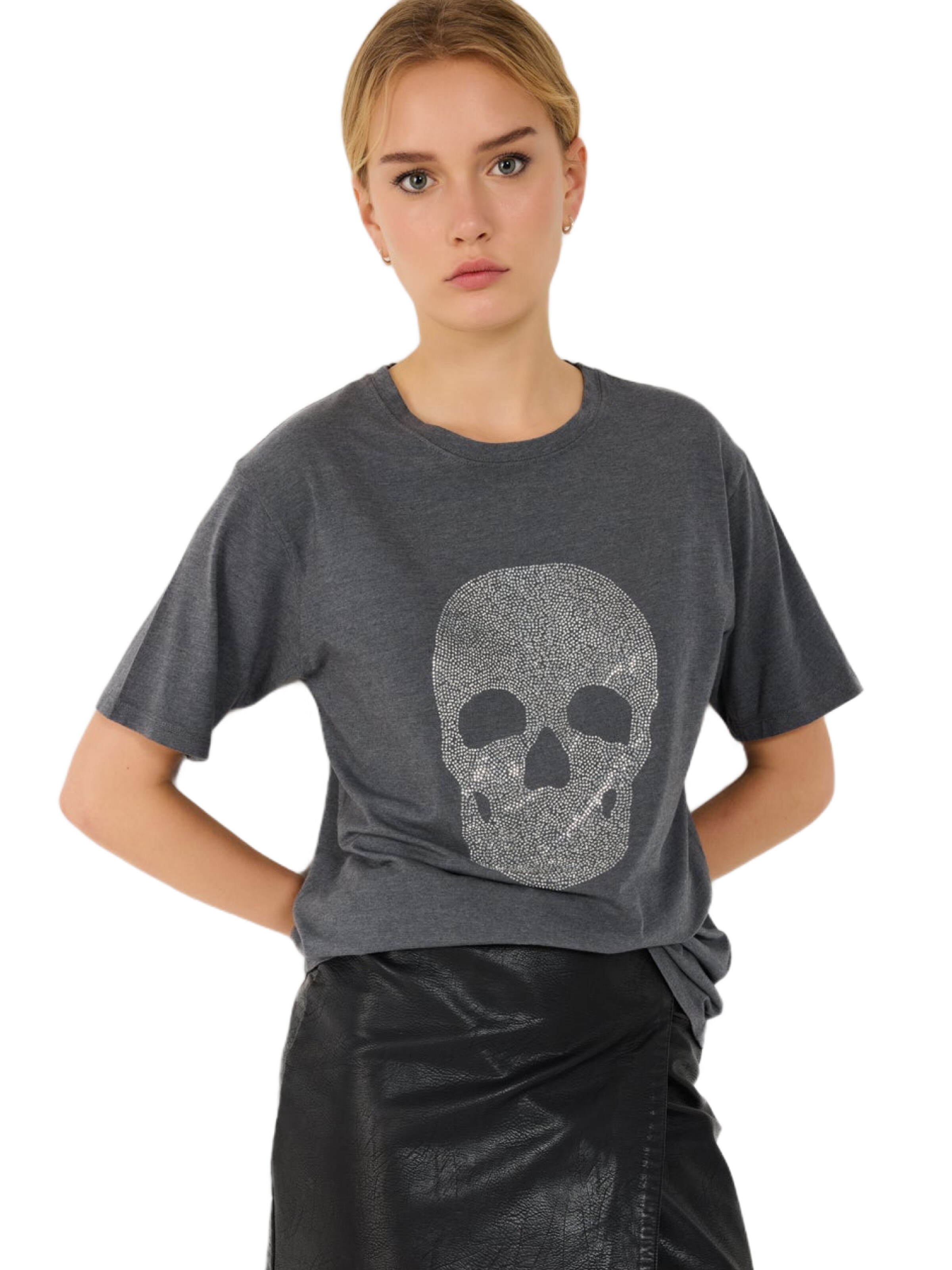 No Matter What Shirt in Grijs: voorkant