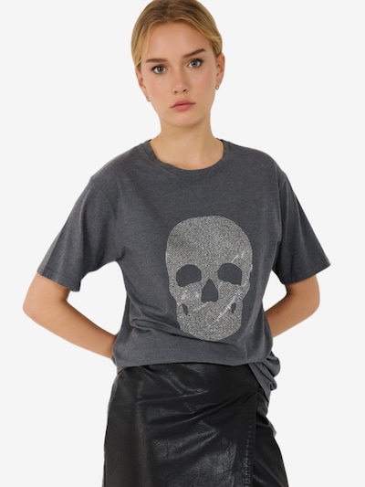 No Matter What T-Shirt in dunkelgrau / silber, Produktansicht