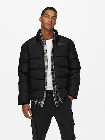 Only & Sons Between-Season Jacket 'Melvin' in Black: front